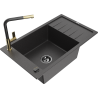 Mexen Elias гранитна кухненска мивка с 1 отделение, отцедник и кухненски