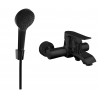 Mexen Pecos R05 батерия за вана с душ комплект, черна - 7273R05-70