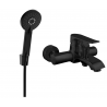 Mexen Pecos R40 батерия за вана с душ комплект, черна - 7273R40-70