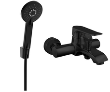 Mexen Pecos R40 батерия за вана с душ комплект, черна - 7273R40-70