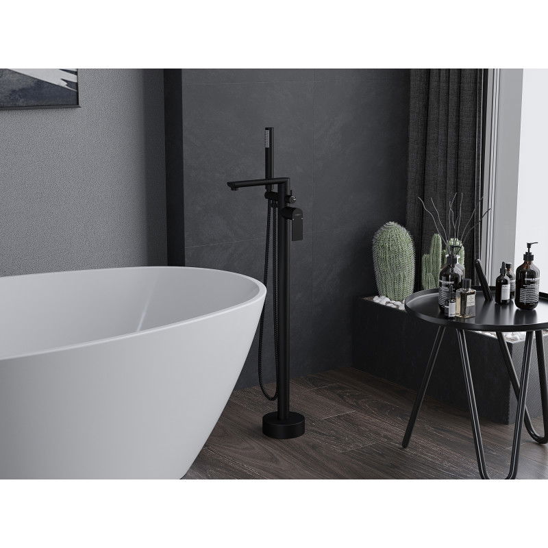 Mexen Leda самостоятелен смесител за вана, черен - 75633-70