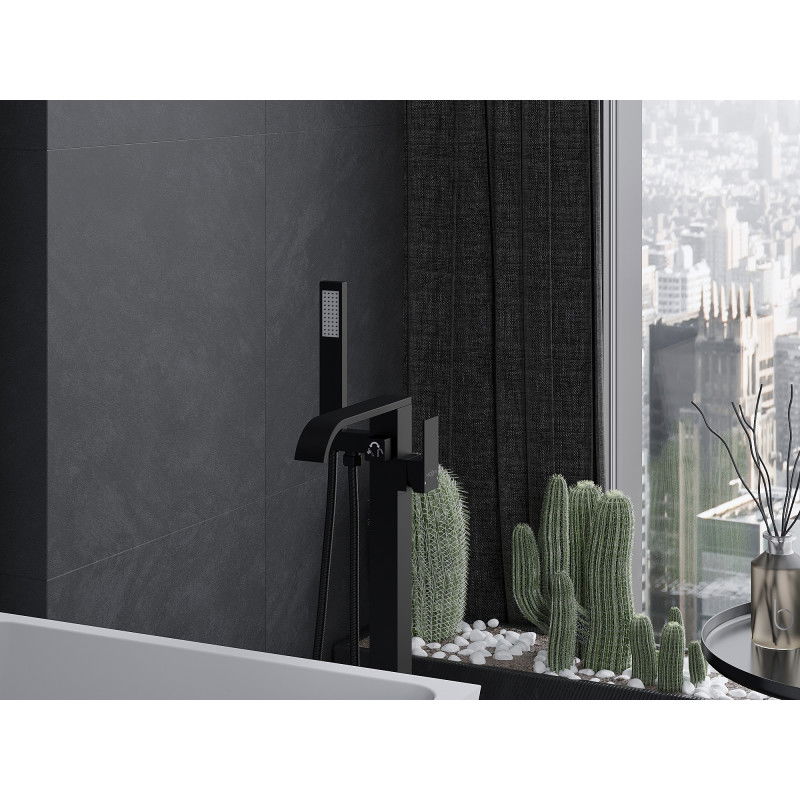 Mexen Lava свободностоящ смесител за вана, черен - 752433-70