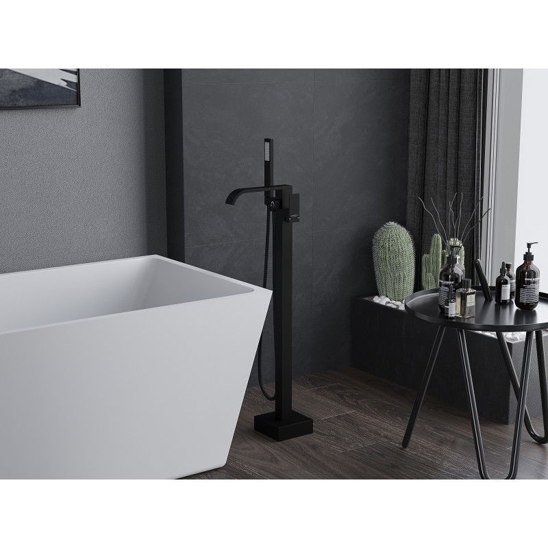 Mexen Lava свободностоящ смесител за вана, черен - 752433-70