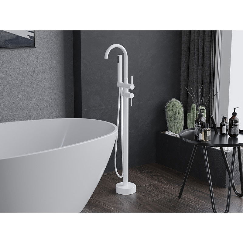 Mexen Alma свободностоящ смесител за вана, бял - 75033-20