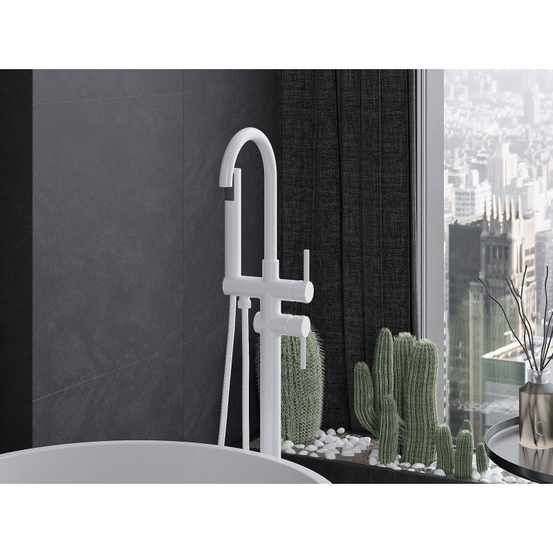 Mexen Alma свободностоящ смесител за вана, бял - 75033-20