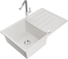 Mexen Bruno гранитна мивка с 1 отделение с отцедник и кухненски смесител