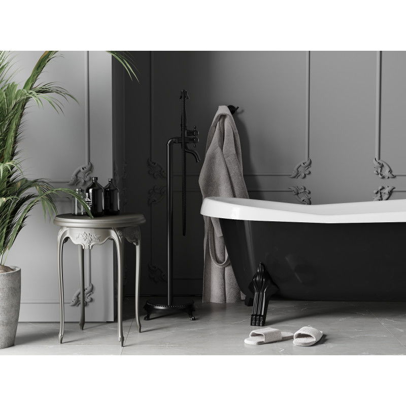 Mexen Retro свободностоящ смесител за вана, черен - 75933-70