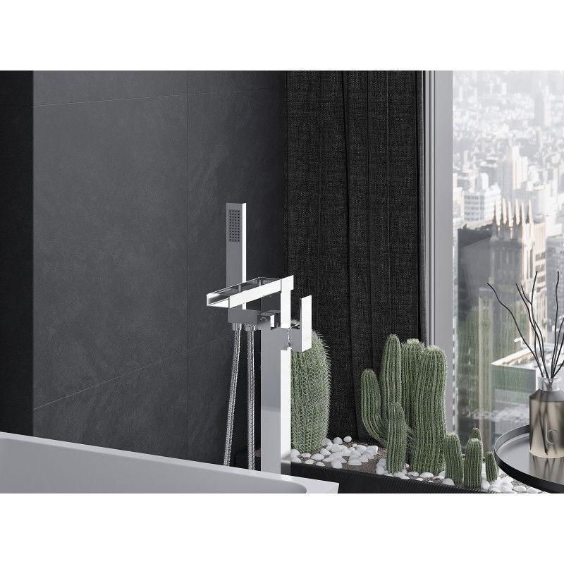 Mexen Algar самостоятелен стоящ кран за вана, хром - 75733-00