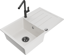 Mexen Bruno гранитна кухненска мивка с 1 отделение със сушилник и кухненски