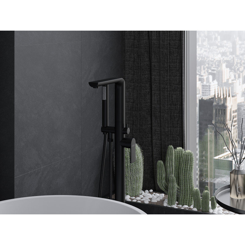 Mexen Roxy самостоятелен смесител за вана, черен - 75533-70