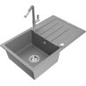 Mexen Bruno гранитна мивка с една камера с отцедник и кухненски смесител
