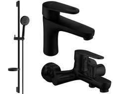 Mexen Kama DS75 комплект за баня, черен - 72503DS75-70