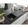 Mexen Bruno гранитна мивка с 1-коморно отделение с отцедник и кухненска