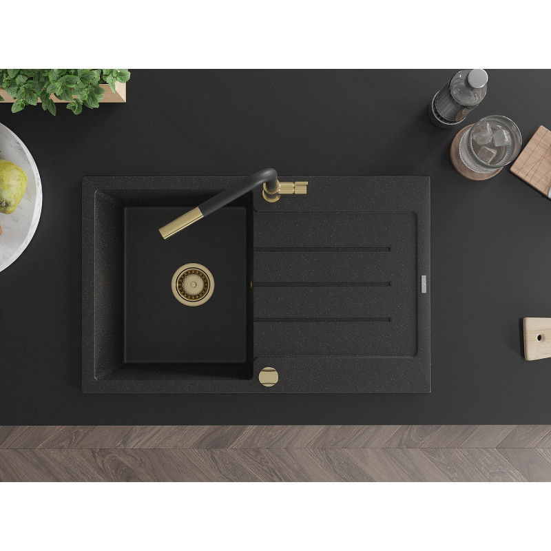 Mexen Bruno гранитна кухненска мивка с 1 отделение, с отцедник и кухненски