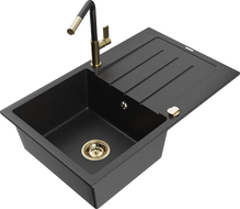 Mexen Bruno гранитна кухненска мивка с 1 отделение, с отцедник и кухненски