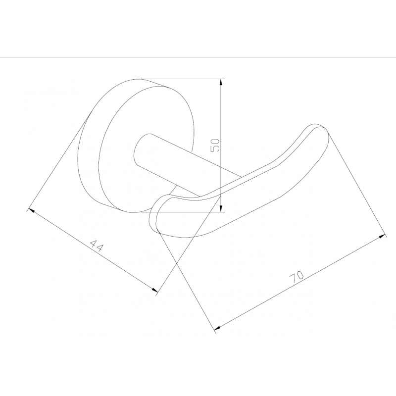 Mexen Loft двоен закачалка за хавлии, черен - 7012635-70