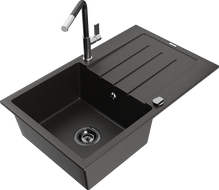 Mexen Bruno гранитна мивка с 1 отделение, с отцедник и кухненски смесител