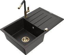 Mexen Bruno гранитна кухненска мивка с 1 отделение с отцедник и кухненски