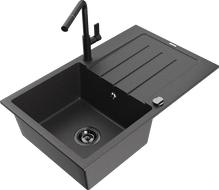 Mexen Bruno гранитна мивка с 1 отделение, с поставка и кухненски смесител