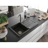 Mexen Bruno гранитна кухненска мивка с 1 камера с отцедник и кухненски