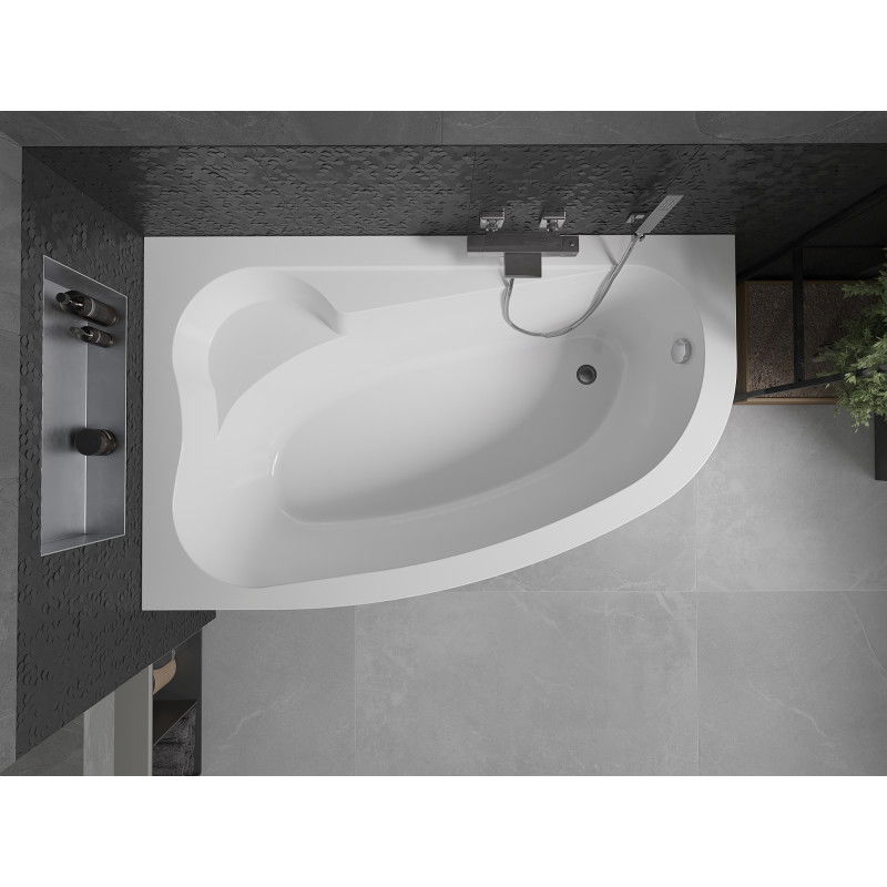 Mexen Westa ъглова лява вана 160 x 100 см, бяла - 560116010001