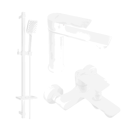 Mexen Royo BQ62 комплект за вана, бял - 72203DQ62-20