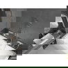 Mexen Cube правоъгълна вана 170 x 80 см с обвивка и преграда 1-двукрила 50 см, прозрачна, хром - 550517080X9505000001