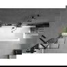 Mexen Cube правоъгълна вана 170 x 80 см с обшивка и стенен екран 1-двукрила 50 см, черен модел - 550517080X9505007077