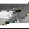 Mexen Cube правоъгълна вана 170 x 80 cm с корпус и еднокрилен параван 60 cm, прозрачна, златиста - 550517080X9506000050