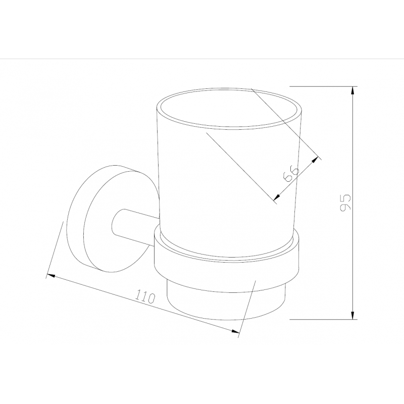 Mexen Loft чаша за четки за зъби, хром - 7012638-00