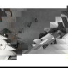 Mexen Cube вана правоъгълна 170 x 80 см с обшивка и преграда с 1 крило 60 см, прозрачен, черен - 550517080X9506000070