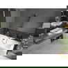 Mexen Cube вана правоъгълна 170 x 80 см с обшивка и преграда с 1 крило 60 см, прозрачен, черен - 550517080X9506000070