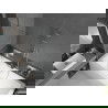 Mexen Cube вана правоъгълна 170 x 80 см с корпус и преграда с 1 крило 70 см, прозрачен, хром - 550517080X9507000001