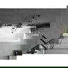 Mexen Cube вана правоугълна 170 x 80 см с обшивка и параван 1-верижен 70 см, черен модел - 550517080X9507007077
