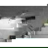 Mexen Cube правоъгълна вана 170 x 80 см с обшивка и преграда с 1 панел 90 см, прозрачна, хром - 550517080X9509000001
