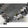 Mexen Cube правоъгълна вана 170 x 80 см с обшивка и параван 1-движен 90 см, прозрачна, златна - 550517080X9509000050
