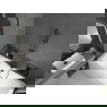 Mexen Cube правоъгълна вана 170 x 80 см с обшивка и параван 1-сгъваем 90 см, прозрачен, черен - 550517080X9509000070