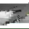 Mexen Cube правоъгълна вана 170 x 80 см с обшивка и параван 1-сгъваем 90 см, прозрачен, черен - 550517080X9509000070