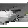 Mexen Cube правоъгълна вана 170 x 80 см с корпус и параван с 1 крило 90 см, черен модел - 550517080X9509007077