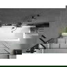 Mexen Cube правоъгълна вана 170 x 80 см с обшивка и 1-капакен параван 100 см, черен модел - 550517080X9510007077