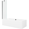 Mexen Cube правоъгълна вана 180 x 80 см с обшивка и 1-крилен параван 50 см,