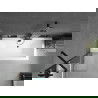 Mexen Cube правоъгълна вана 180 x 80 см с корпус и параван 1-сгъваем 50 см, прозрачен, черен - 550518080X9505000070