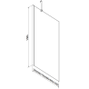 Mexen Cube правоъгълна вана 180 x 80 cm с обшивка и параван 1-двукрила 60 cm, прозрачен, хром - 550518080X9506000001