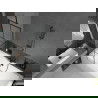 Mexen Cube правоъгълна вана 180 x 80 см с корпус и параван с 1 крило 60 см, черен модел - 550518080X9506007077