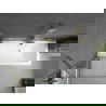 Mexen Cube правоъгълна вана 180 x 80 cm с облицовка и 1-крилен параван 70 cm, прозрачен, златист - 550518080X9507000050