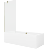 Mexen Cube правоъгълна вана 180 x 80 cm с обшивка и 1-крилен параван 80 cm,