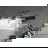 Mexen Cube вана правоъгълна 180 x 80 см с корпус и параван 1-страничен 80 см, прозрачен, черен - 550518080X9508000070