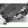 Mexen Cube правоъгълна вана 180 x 80 см с облекло и 1-кадрова преграда 80 см, черен модел - 550518080X9508007070