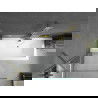 Mexen Cube правоъгълна вана 180 x 80 cm с облицовка и еднокрил параван 90 cm, прозрачен, златист - 550518080X9509000050