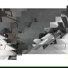 Mexen Cube правоъгълна вана 180 x 80 см с обшивка и 90 см еднокрила преграда, черен модел - 550518080X9509007070